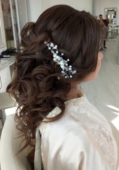 Cвадебная прическа Ч21159 с собранными волосами