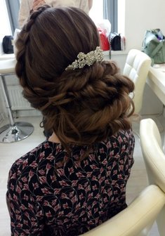 Cвадебная прическа Ч21161 с собранными волосами