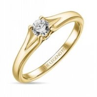 Помолвочное кольцо R01-SL06-020-G2-М12255 из желтого золота, гладкое