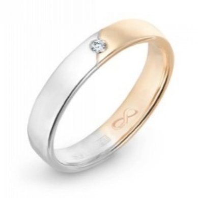 Обручальное кольцо R01-WED-00016-М12245 - Ювелирный бренд Московский ювелирный завод в Липецке...