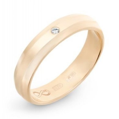 Обручальное кольцо R01-WED-00007-М12246 - Ювелирный бренд Московский ювелирный завод в Липецке...