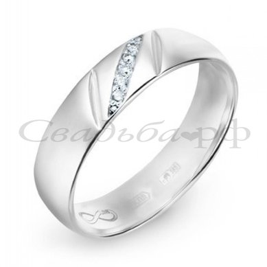 Обручальное кольцо R01-WED-00017-М12407 - Ювелирный бренд Московский ювелирный завод в Липецке...