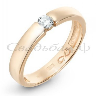 Обручальное кольцо R01-WED-00022-М12408 - Ювелирный бренд Московский ювелирный завод в Липецке...